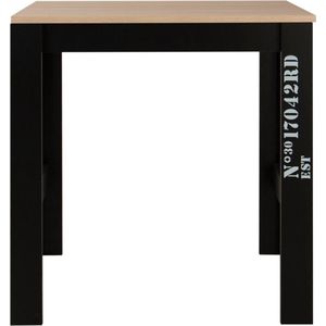 Belfurn - multifunctionele keukentafel barhoogte verlengbaar 91-131 cm ETIX zwart-eiken blad