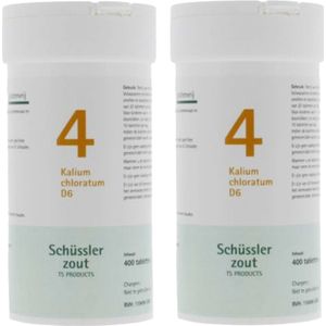 2x Pfluger Schussler Zout nr 4 Kalium Chloratum D6 400 tabletten