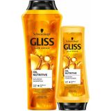 Gliss - Oil Nutritive - Conditioner & Shampoo Pakket - Voor Lang, Droog Haar
