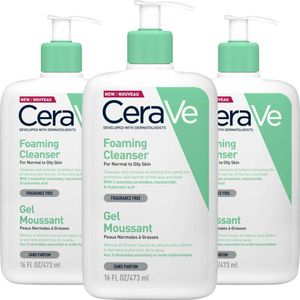 CeraVe - Schuimende Reinigingsgel - Voor Normale Tot Vette Huid - 3 Essentiële Ceramiden