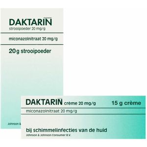 Daktarin - Voordeelverpakking - Crème 15gr en Strooipoeder 20gr - Voetschimmelcrèmes