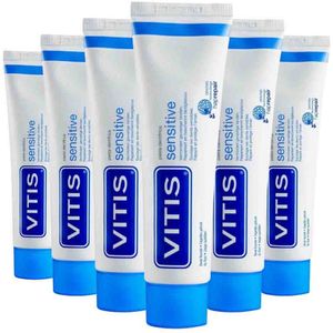 6x Vitis Tandpasta Sensitive 75 ml