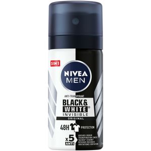 3x Nivea Men Deodorant Spray Invisible for Black en White Power 35 ml
