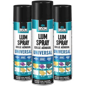 3x Bison Lijmspray Spuitbus 500 ml