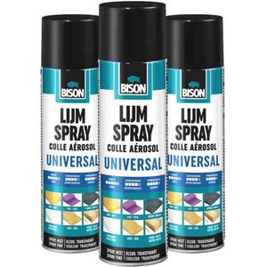 3x Bison Lijmspray Spuitbus 500 ml