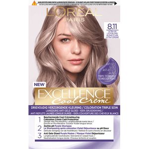 2x L'Oréal Excellence Cool Crème Permanente Crèmekleuring 8.11 - Ultra As Lichtblond