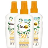 3x Lovea Sun Zonnebrand Spray SPF 50+ 150 ml