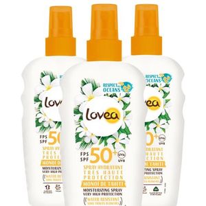 3x Lovea Sun Zonnebrand Spray SPF 50+ 150 ml