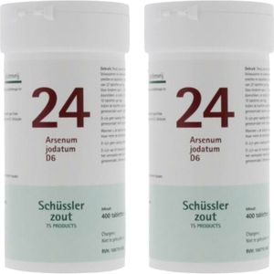 2x Pfluger Schussler Zout nr 24 Arsenum Jodatum D6 400 tabletten