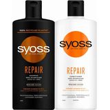 Syoss Repair - Shampoo 1x 440 ml & Conditioner 1x 440 ml - Pakket