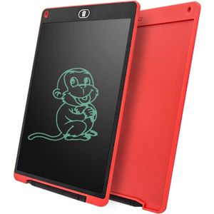 LCD Tekentablet Kinderen ""Rode"" 12 inch - Cadeau - Reisspeelgoed - Speelgoed - Meisjes - Cadeau - Kerst - LCD Tekenbord - Kinderen - eWriter - Writing Tablet - 3 Jaar - 4 Jaar - 5 Jaar - 6 Jaar - 7 Jaar - 8 Jaar