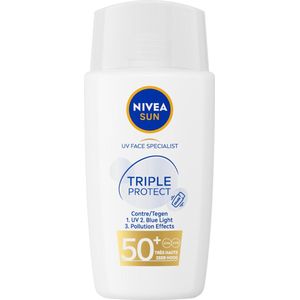 2x Nivea Sun Zonnebrandcréme Face Triple Protect SPF 50+ 40 ml