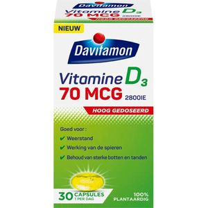 4x Davitamon Vitamine D3 70mcg 30 capsules
