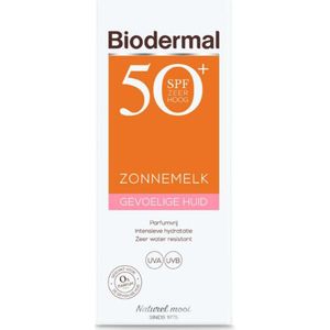 2x Biodermal Gevoelige Huid Zonnemelk SPF 50+ 200 ml
