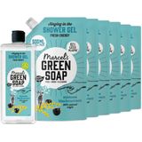 Marcel's Green Soap - Douchegel - Mimosa & Zwarte Bes - 6 Navullingen