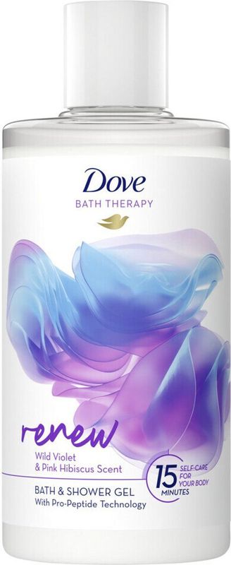 3x Dove Bath Therapy Renew Badschuim & Douchgel 400 ml