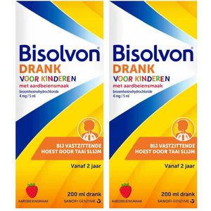 Bisolvon Drank Voor Kinderen Aardbeiensmaak - 2 x 200 ml