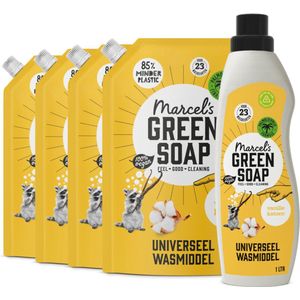 Marcel's Green Soap - Wasmiddel - Katoen & Vanille - 23 Wasbeurten + 6 Navullingen