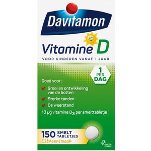2x Davitamon Vitamine D Kind 150 smelttabletten