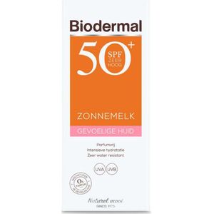 3x Biodermal Gevoelige Huid Zonnemelk SPF 50+ 200 ml