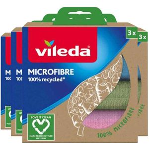 4x Vileda Microvezeldoek 100% Gerecycleerd 3 stuks