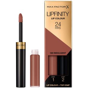 2x Max Factor Lipfinity Liquid Lipstick 190 Indulgent 2,3 ml