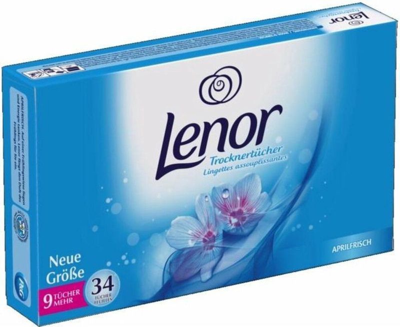Lenor - Droogtrommeldoekjes - April Fris - 34 Stuks