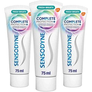 3x Sensodyne Tandpasta Complete Protection + Fresh Breath 75 ml