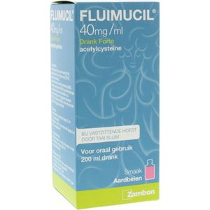 Fluimucil Drank Forte 40mg/ml 4% - 2 x 200 ml