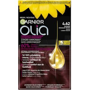 3x Garnier Olia Permanente Crèmekleuring 4.62 Donker Granaatrood