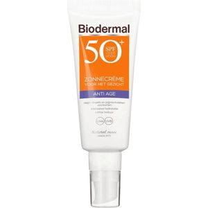 2x Biodermal Zonnecreme Gezicht Anti Age SPF 50+ 40 ml