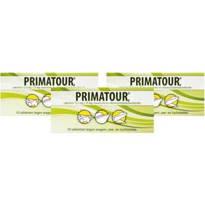 3x Primatour bij Reisziekte 10 tabletten