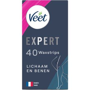 2x Veet Expert Waxstrips Benen Sensitive 40 stuks
