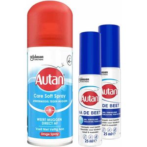 Autan - Insectenspray en Na De Beet Gel - Insectbestrijding - 100 ml en 25 ml