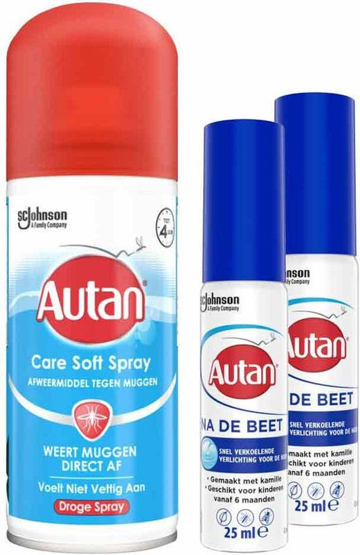 Autan - Insectenspray en Na De Beet Gel - Insectbestrijding - 100 ml en 25 ml