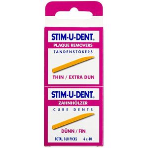 6x Stim-U-Dent Tandenstokers Thin Extra Dun 160 stuks