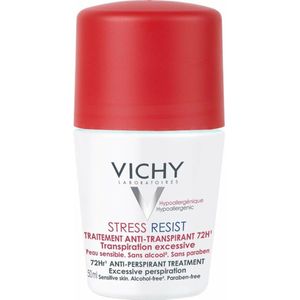 3x Vichy 72Hr Overmatige Transpiratie Stress Resist Deodorant Roller 50 ml