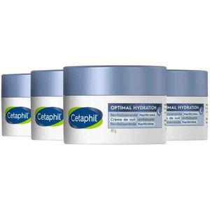 Cetaphil Optimal Hydration Herstellende Nachtcrème - 4 x 48 gr - Voordeelpakket
