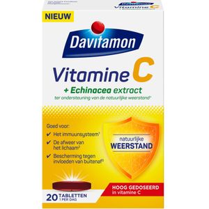 4x Davitamon Vitamine C + Echinacea 20 tabletten
