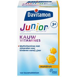 Gratis Verzending: 2x Davitamon Junior 3+ Multivruchten 120 kauwtabletten
