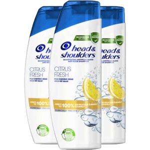 3x Head & Shoulders Citrus Fresh Shampoo 285 ml