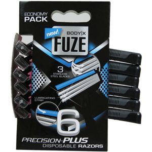 3x Body-X Fuze Men Triple Blades Wegwerpmesjes 6 stuks