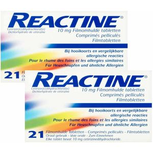 Reactine Allergietabletten Cetirizine 10 mg - 2 x 11 tabletten