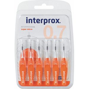 6x Interprox Ragers Super Micro 0.7 Oranje Blister à 6 ragers