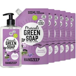 Handzeep - Lavendel & Rozemarijn - Plantaardige Zepen - 6 Navullingen