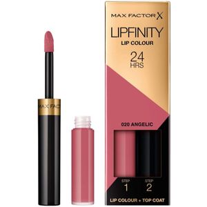2x Max Factor Lipfinity Liquid Lipstick 020 Angelic 2,3 ml