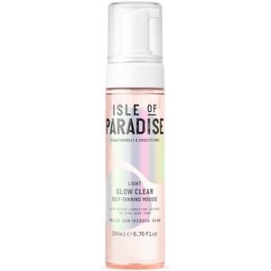 2x Isle of Paradise Self Tanning Mousse Light Glow Clear Peach 200 ml