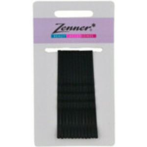 3x Zenner Schuifspeldjes Extra Grip Zwart 7 cm 12 stuks