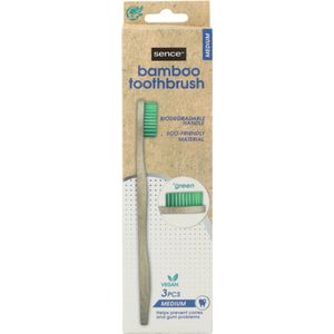 6x Sence Tandenborstels Bamboo 3 stuks