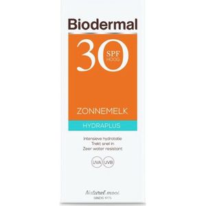 2x Biodermal Hydraplus Zonnemelk SPF 30 200 ml